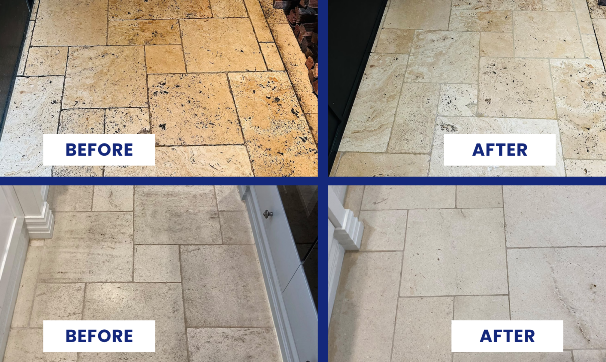 travertine cleaning and sealing