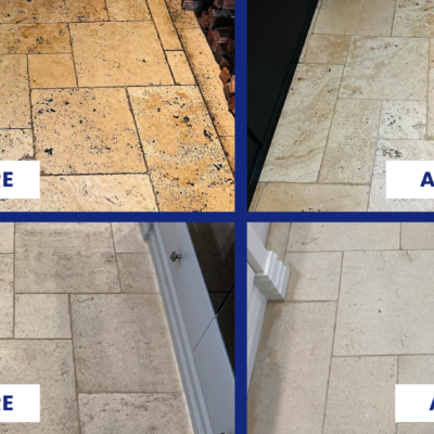 travertine cleaning and sealing