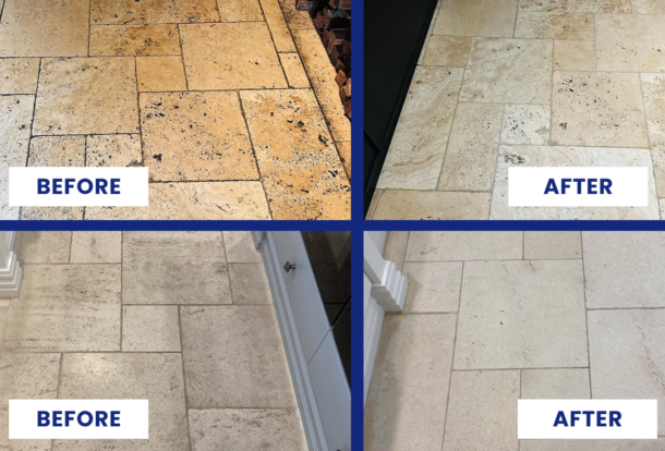 travertine cleaning and sealing